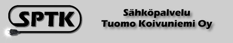 logo SPTK Sähköpalvelu Tuomo Koivuniemi Oy